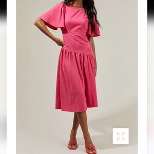 Sugarlips Cinder Bruna Drop Waist‎ Midi Dress Size Meduim NWT